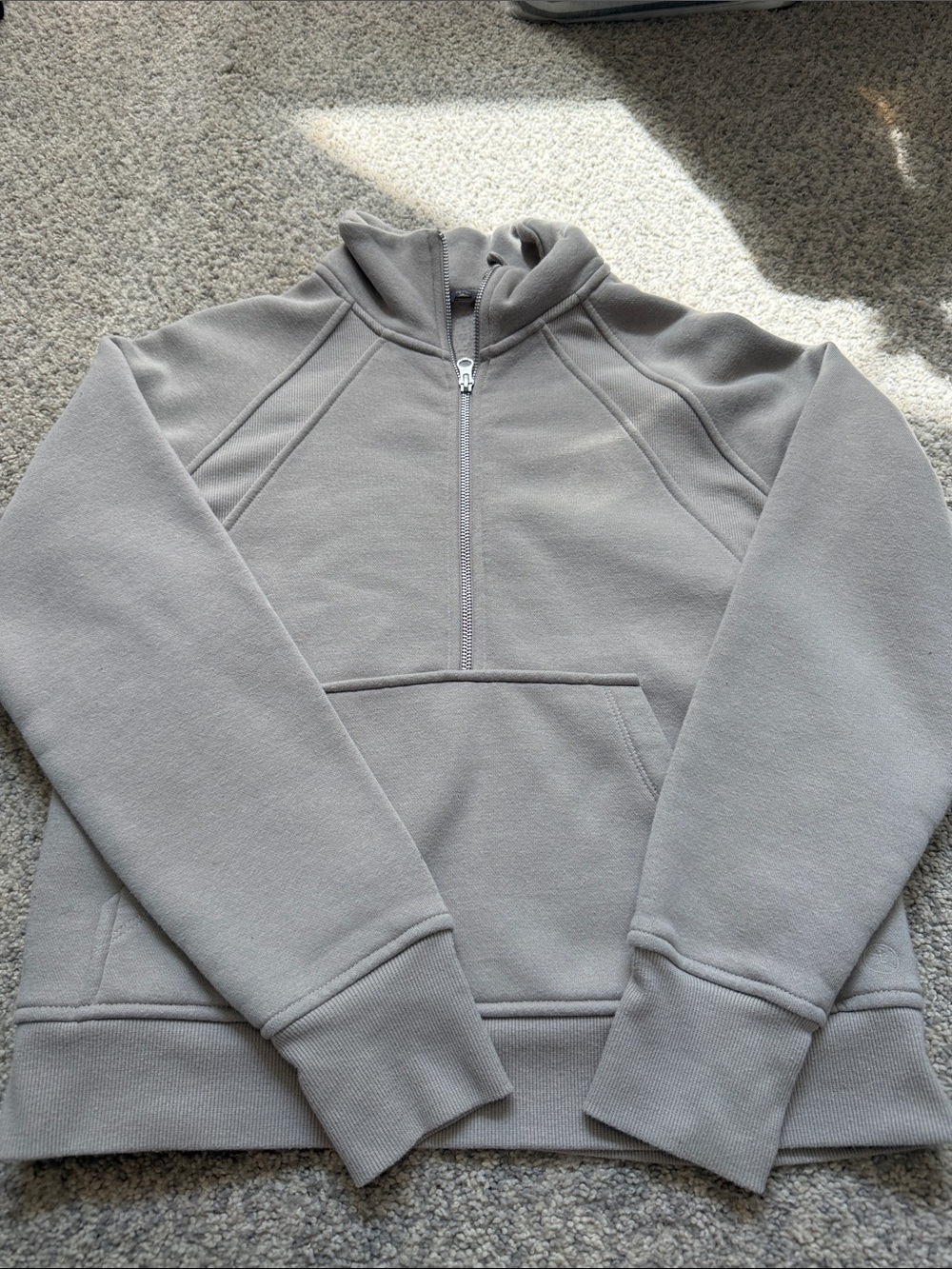Danskin Taupe Quarter-Zip Pullover